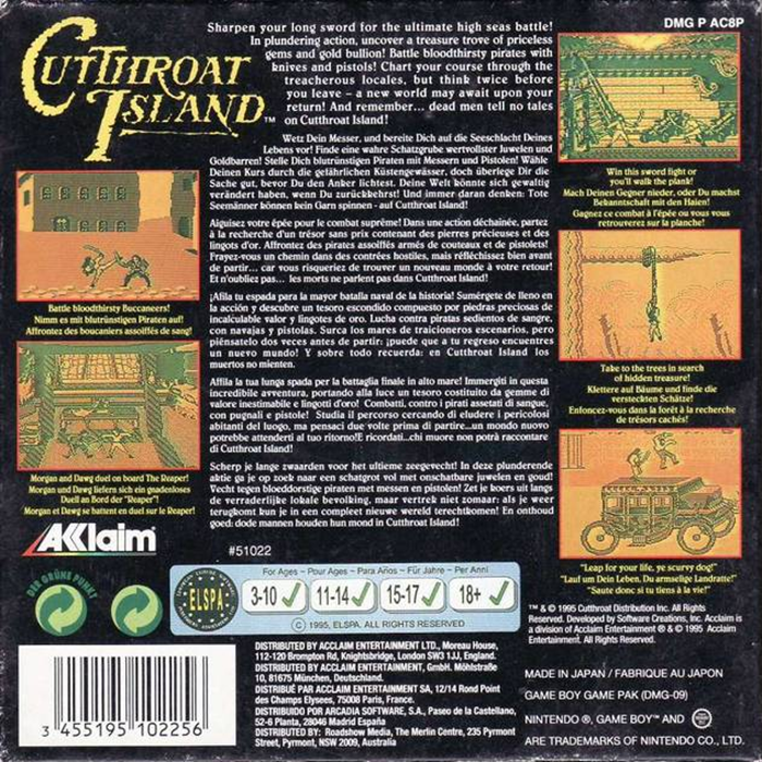 Cutthroat Island — box-2D-back (EU)