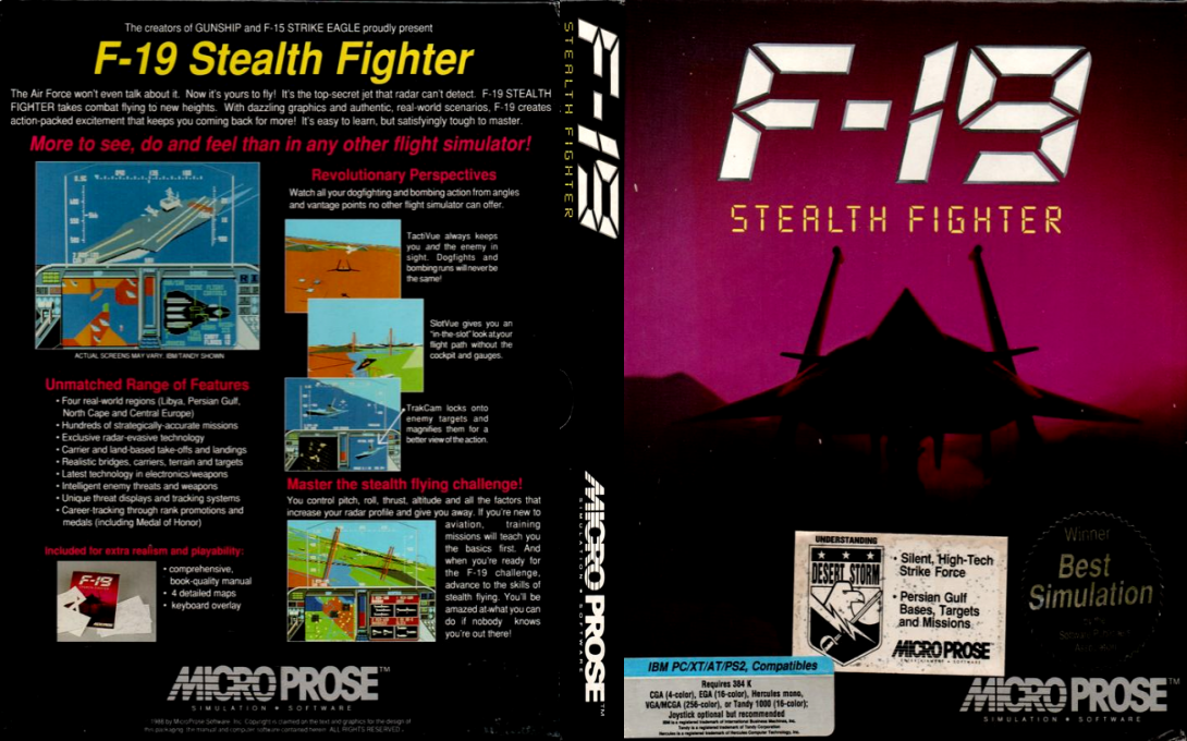 F-19 Stealth Fighter — box-texture (EU)