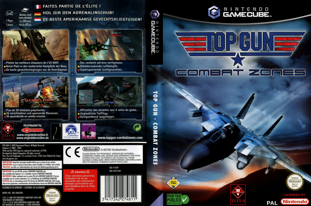 Top Gun - Combat Zones — box-texture (EU)