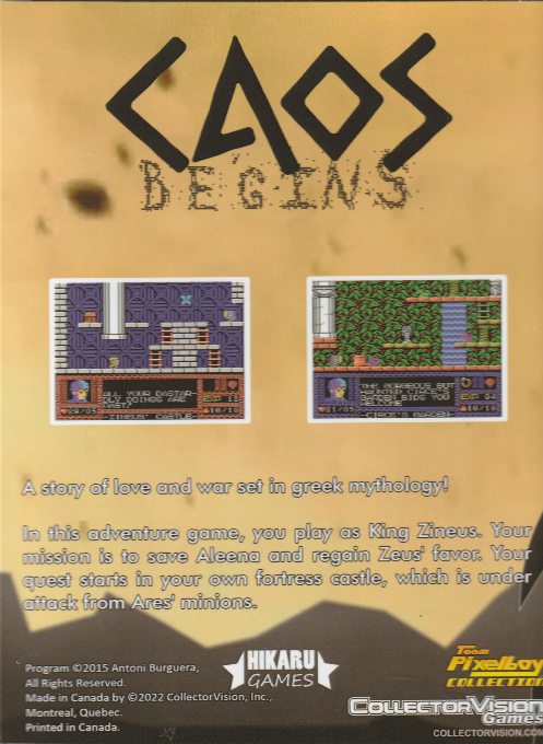 Caos Begins — box-2D-back (US)