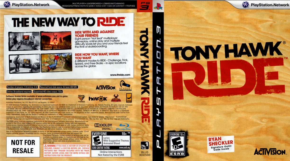 Tony Hawk - Ride — box-texture (US)