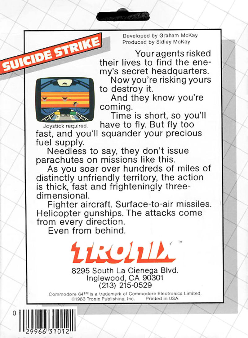 Suicide Strike — box-2D-back (US)