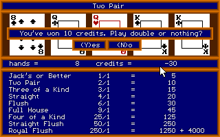 Five Card Draw Video Poker — ss (WOR)