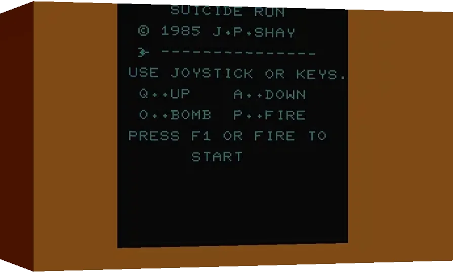 Suicide Run — box-3D (WOR)