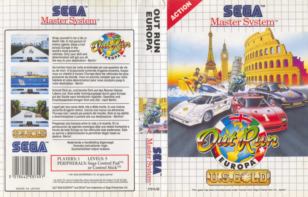 OutRun Europa — box-texture (EU)