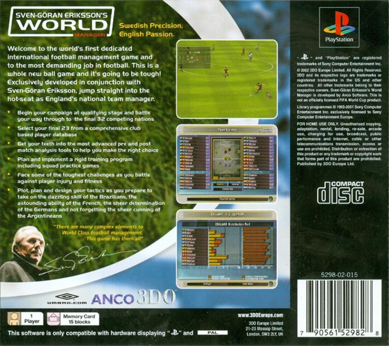 Sven-Goeran Eriksson's World Manager — box-2D-back (EU)