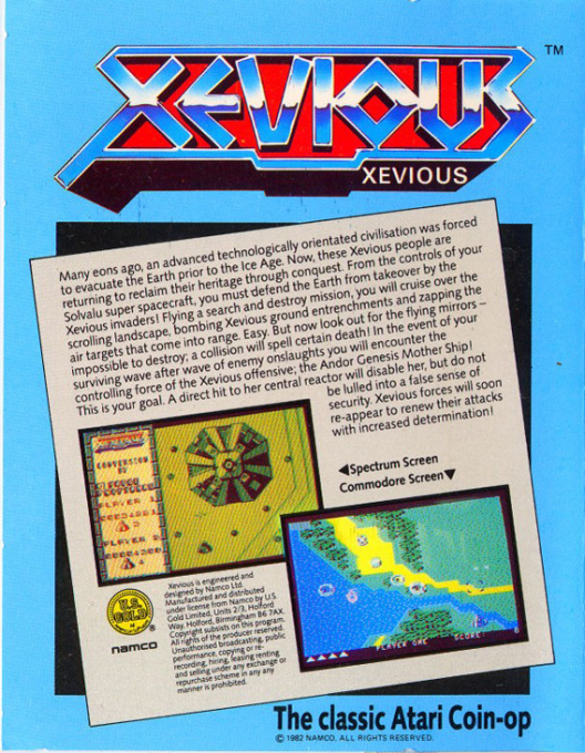 Xevious — box-2D-back (EU)