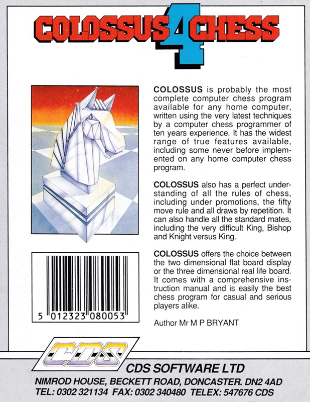 Colossus Chess 4 — box-2D-back (EU)