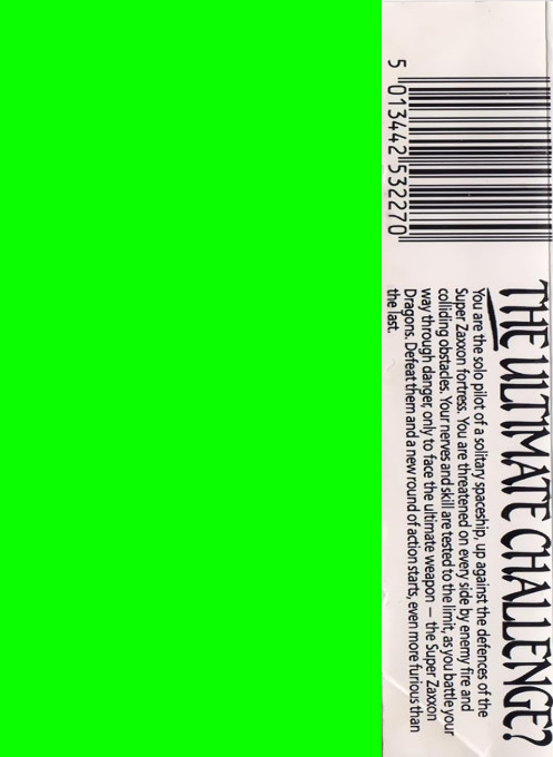 Super Zaxxon — box-2D-back (EU)