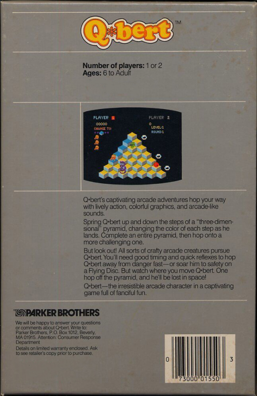 Qbert — box-2D-back (US)