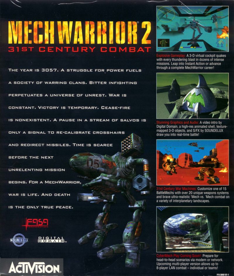 MechWarrior 2: Limited Edition — box-2D-back (US)