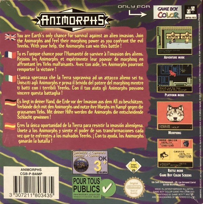 Animorphs — box-2D-back (EU)