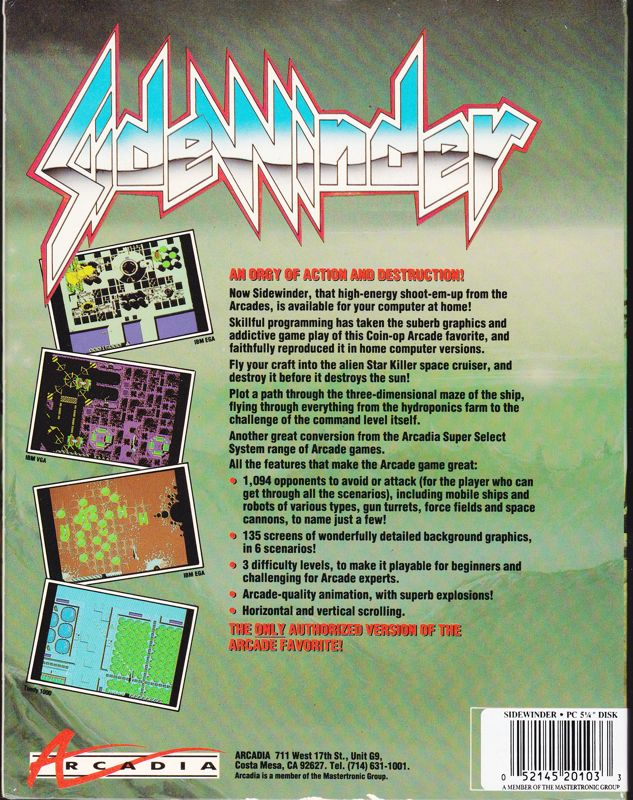 Sidewinder — box-2D-back (US)