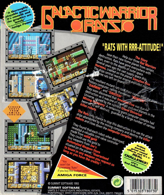 Galactic Warrior Rats — box-2D-back (EU)