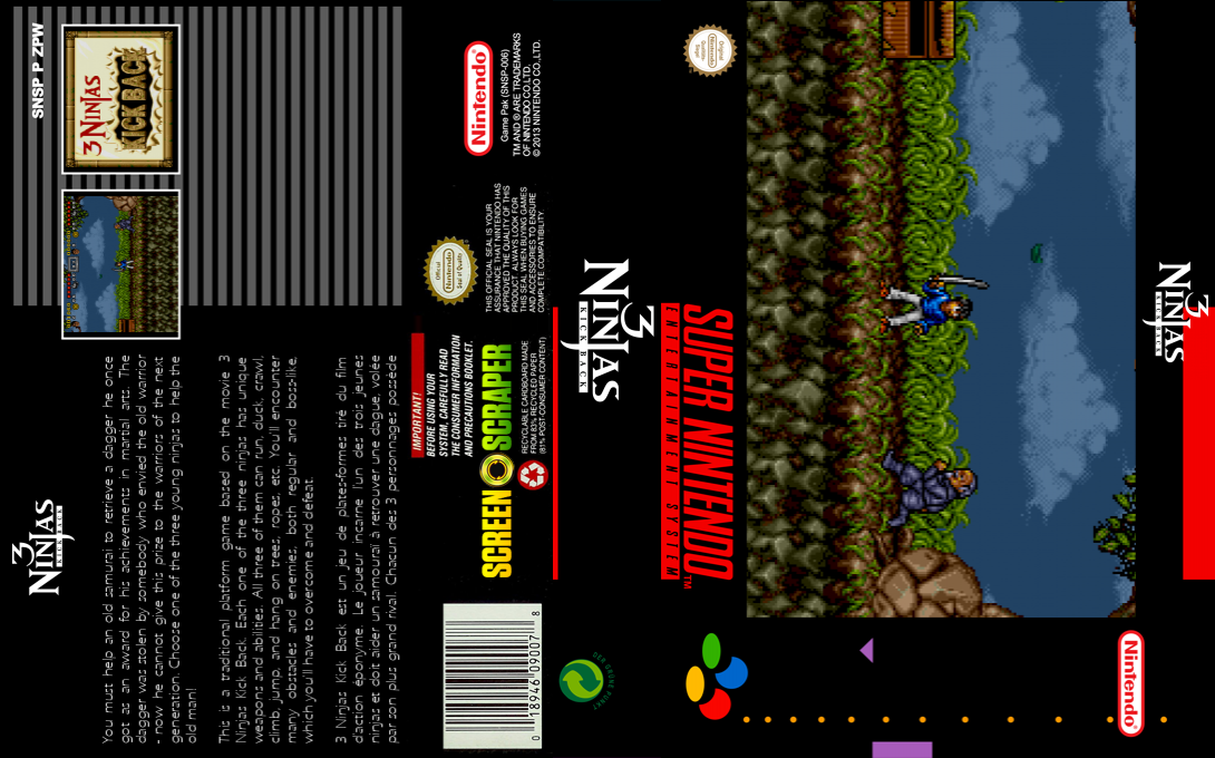 3 Ninjas Kick Back — box-texture (SS)