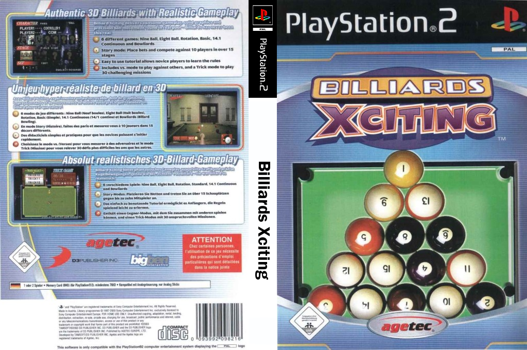 Billiards Xciting — box-texture (DE)