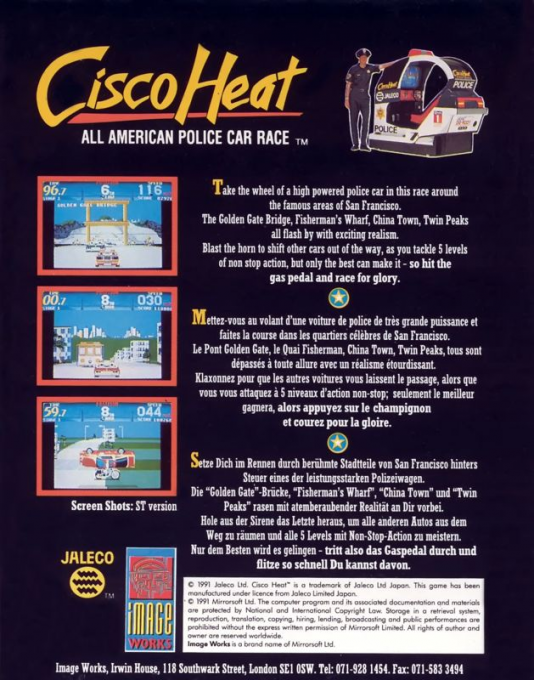 Cisco Heat - All American Police Car Race — box-2D-back (EU)