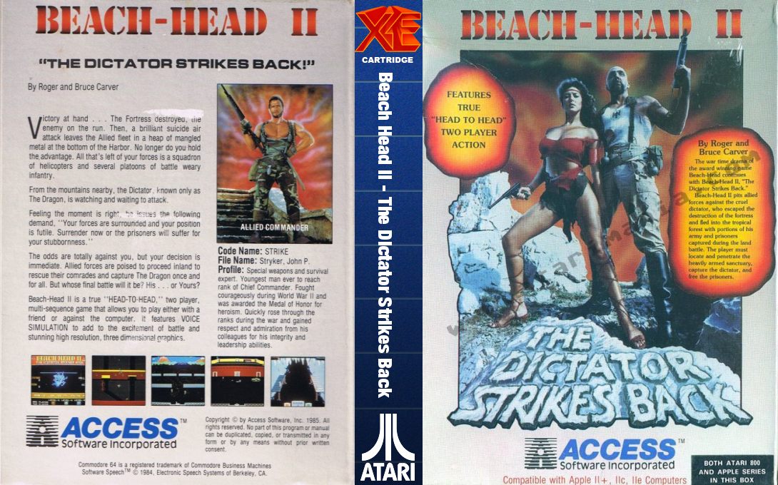 Beach-Head II - The Dictator Strikes Back — box-texture (US)