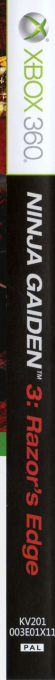 Ninja Gaiden 3 — box-2D-side (EU)