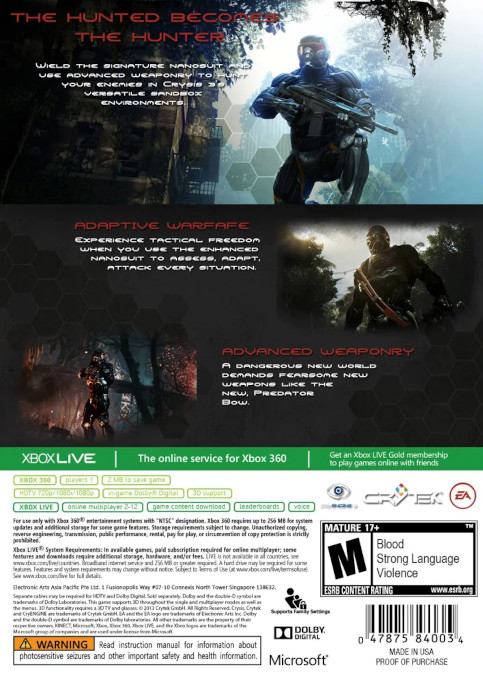 Crysis — box-2D-back (US)