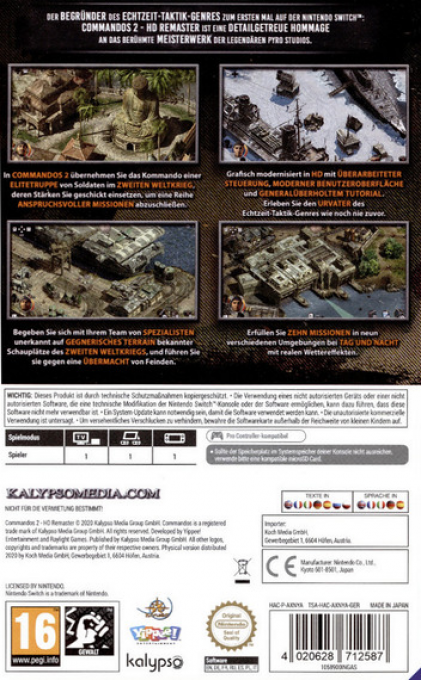 Commandos 2 - HD Remaster — box-2D-back (DE)