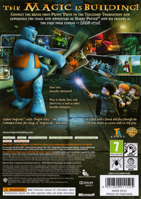 LEGO Harry Potter - Years 1-4 — box-2D-back (EU)