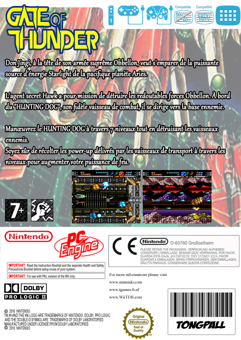 Gate Of Thunder — box-2D-back (FR)