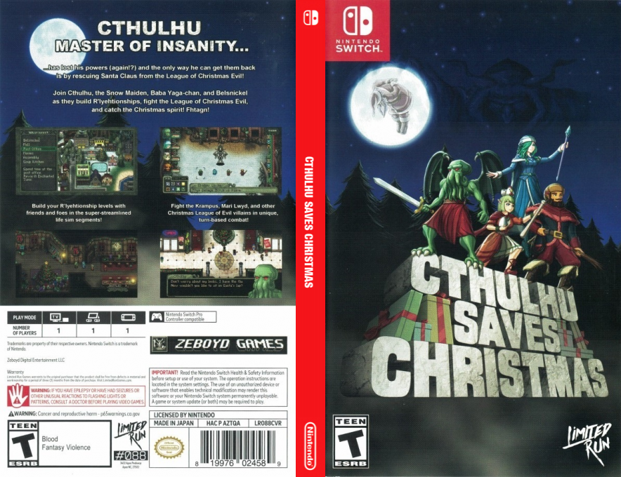 Cthulhu Saves Christmas — box-texture (US)