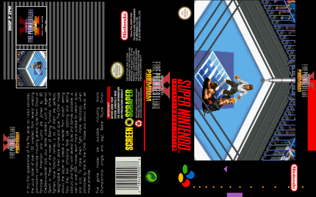 Super Fire Pro Wrestling X Premium — box-texture (SS)