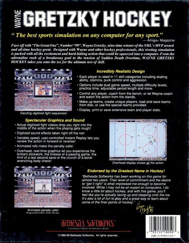 Wayne Gretzky Hockey — box-2D-back (US)