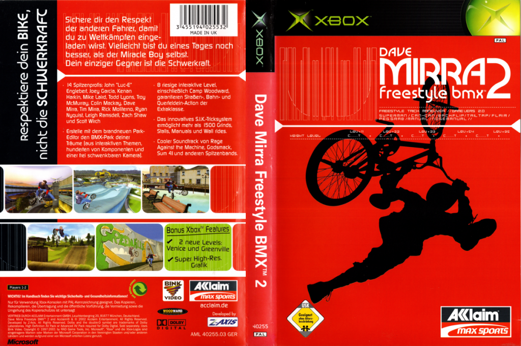 Dave Mirra Freestyle BMX 2 — box-texture (DE)