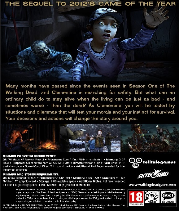 Walking Dead - Saison 2, The — box-2D-back (EU)