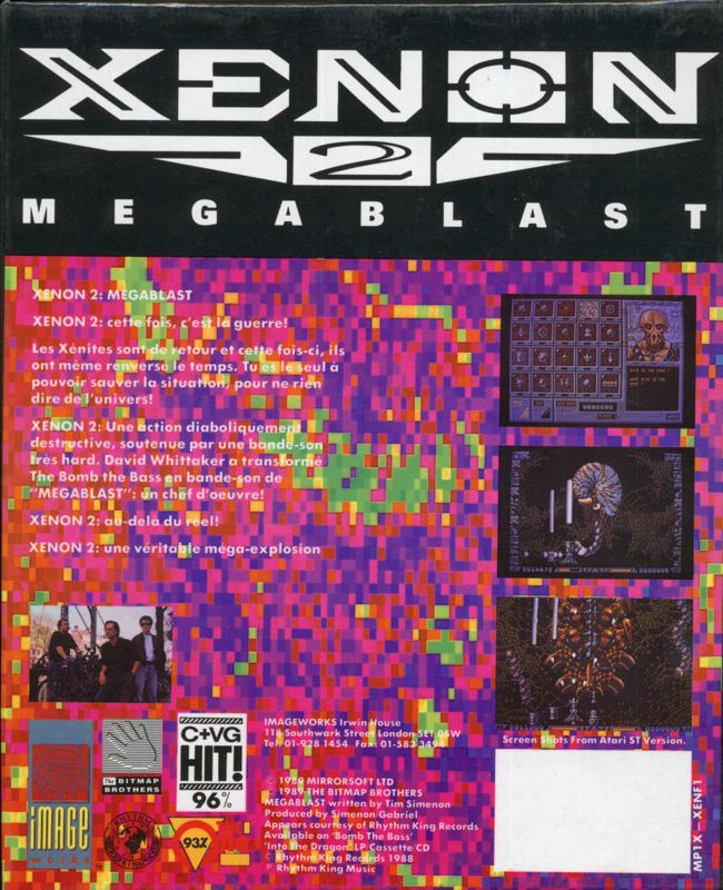 Xenon 2 - Megablast — box-2D-back (FR)
