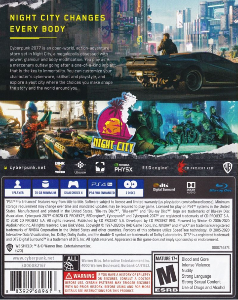 Cyberpunk 2077 — box-2D-back (US)