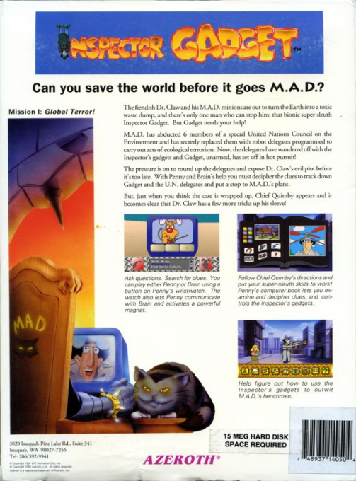 Inspector Gadget — box-2D-back (US)