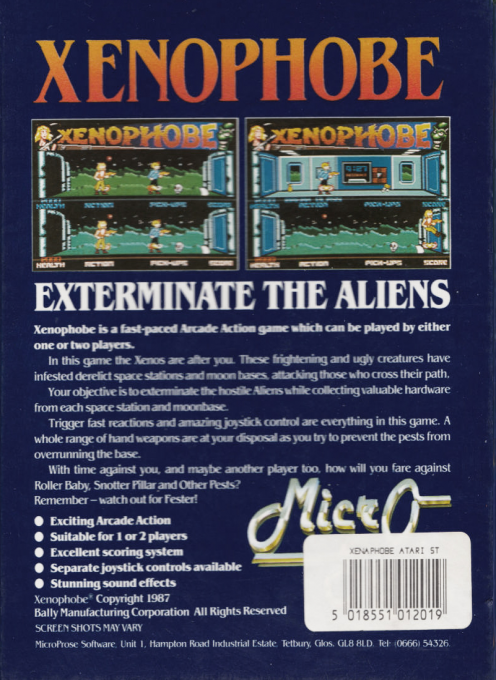 Xenophobe — box-2D-back (EU)