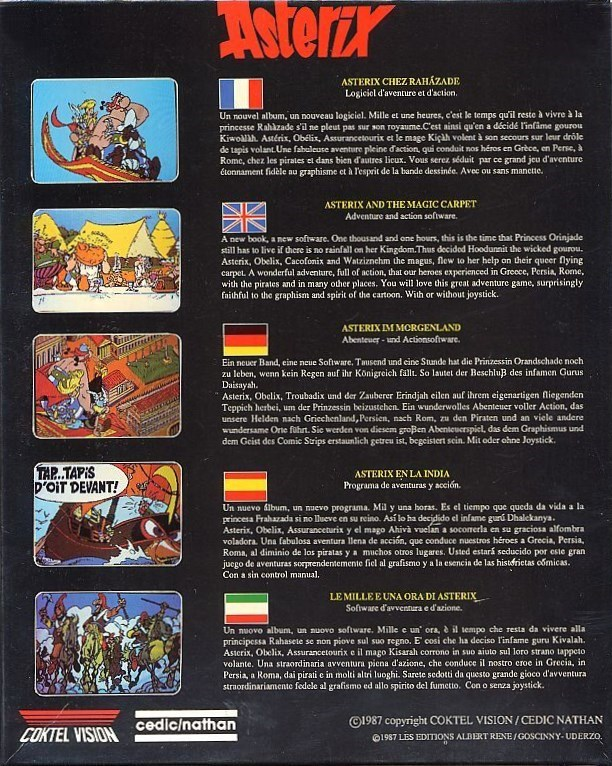 Asterix and the magic carpet — box-2D-back (EU)