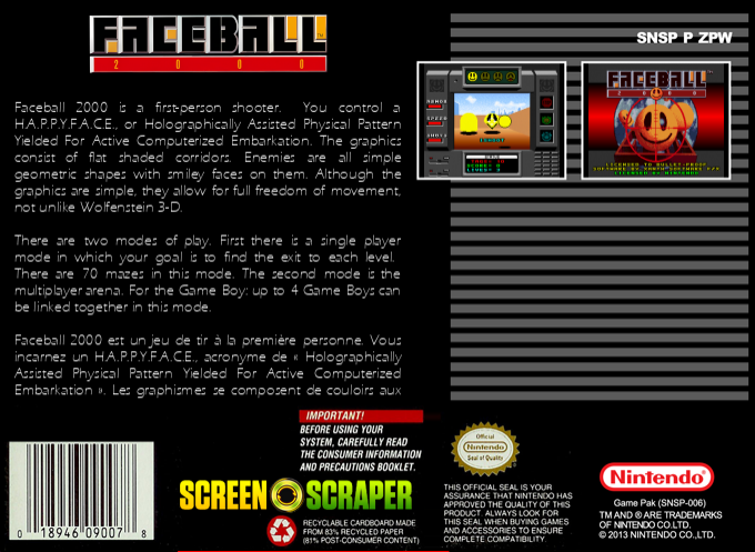 Faceball 2000 — box-2D-back (SS)