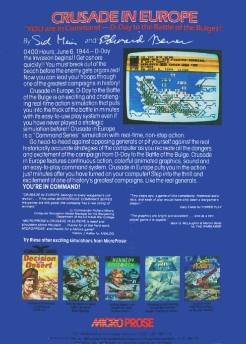 Crusade In Europe — box-2D-back (US)