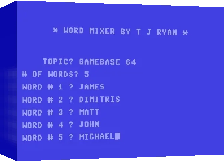 Word Mixer — box-3D (WOR)