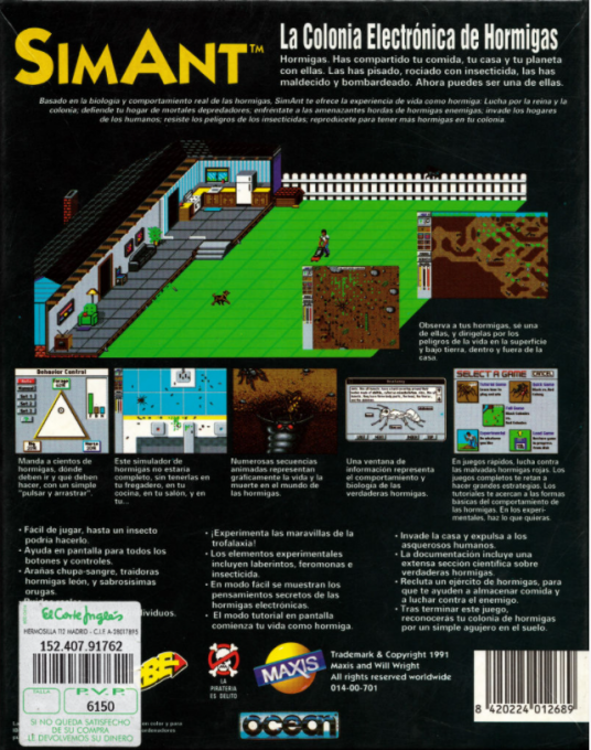 Simant - The Electronic Ant Colony — box-2D-back (SP)