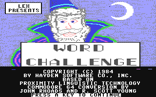 Word Challenge — sstitle (WOR)