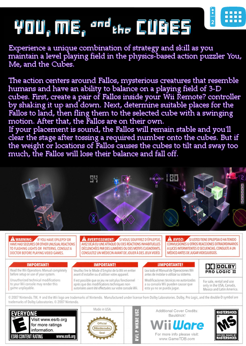 You, Me, And The Cubes — box-2D-back (US)