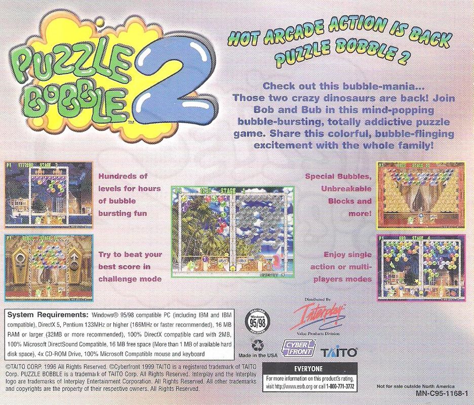Puzzle Bobble 2x — box-2D-back (WOR)