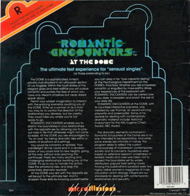 Romantic Encounters at the Dome — box-2D-back (US)