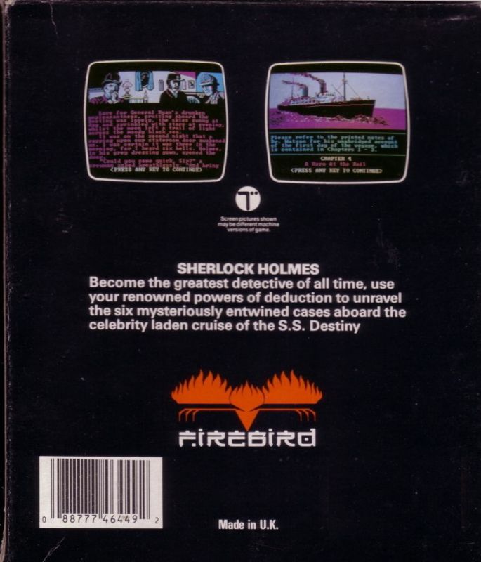 Sherlock Holmes in "Another Bow" — box-2D-back (EU)
