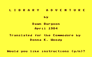 Library Adventure — sstitle (WOR)