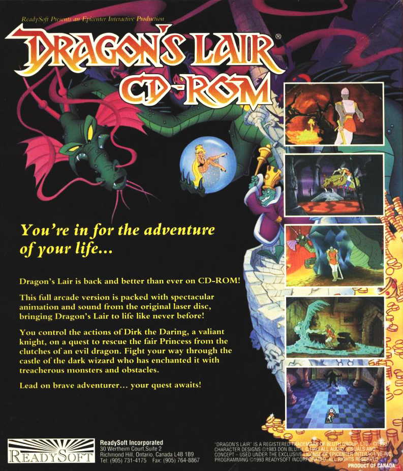 Dragon's Lair CD-ROM — box-2D-back (US)