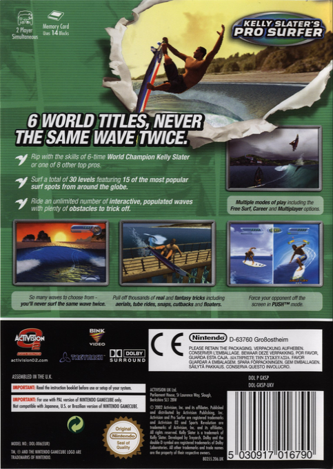 Kelly Slater's Pro Surfer — box-2D-back (EU)