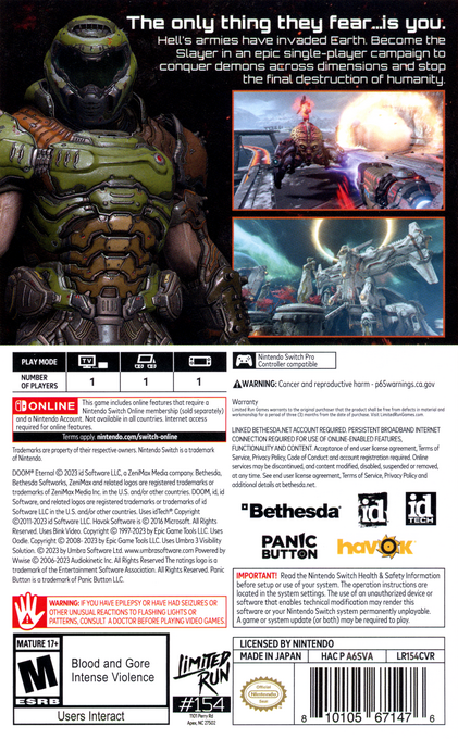 DOOM Eternal — box-2D-back (US)